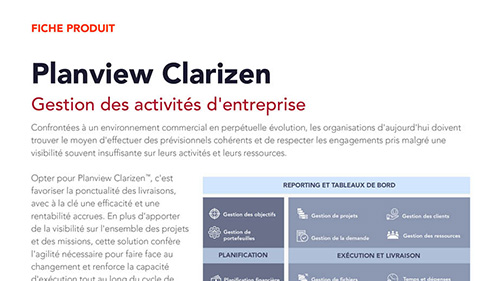Planview Clarizen - Gestion des activités d'entreprise